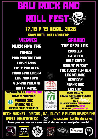 Bali Rock and Roll Fest en Bali Hotel (Benidorm) · 17 de abril, 2026