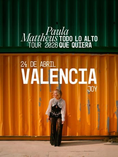 Concierto de Paula Mattheus en Joy Multiespacio (Valencia) · 24 de abril, 2026