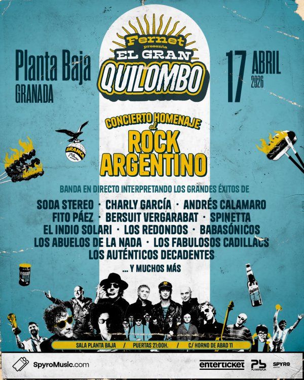Concierto de El Gran Quilombo en Planta Baja (Granada) · 17 de abril, 2026