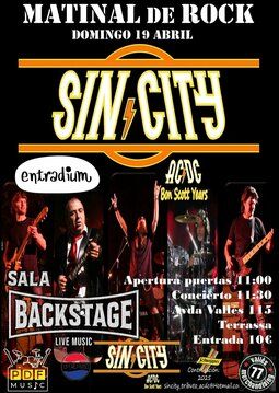 Sin City ‘Tributo Bon Scott’ en Sala Backstage (Terrasa) · 19 de abril, 2026