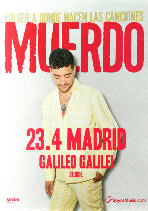 Concierto de Muerdo en Sala Galileo (Madrid) · 23 de abril, 2026