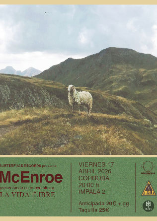 Concierto de McEnroe en Sala Impala (Córdoba) · 17 de abril, 2026