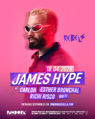 Concierto de James Hype en Sala Pandora (Sevilla) · 18 de abril, 2026