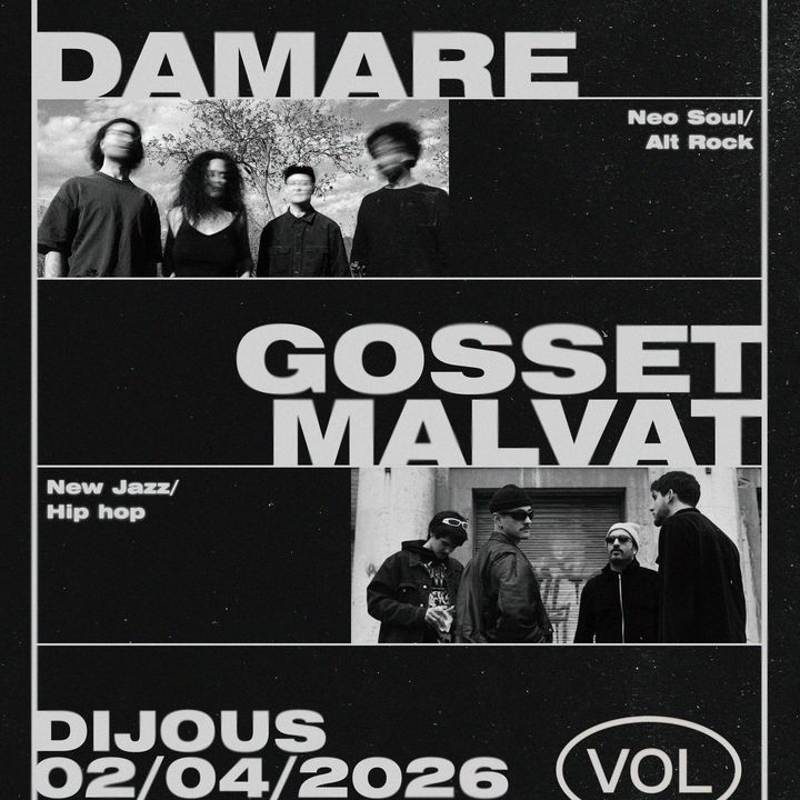 Concierto de Damare + Gosset Malvat en Sala Vol (Barcelona) · 2 de abril, 2026