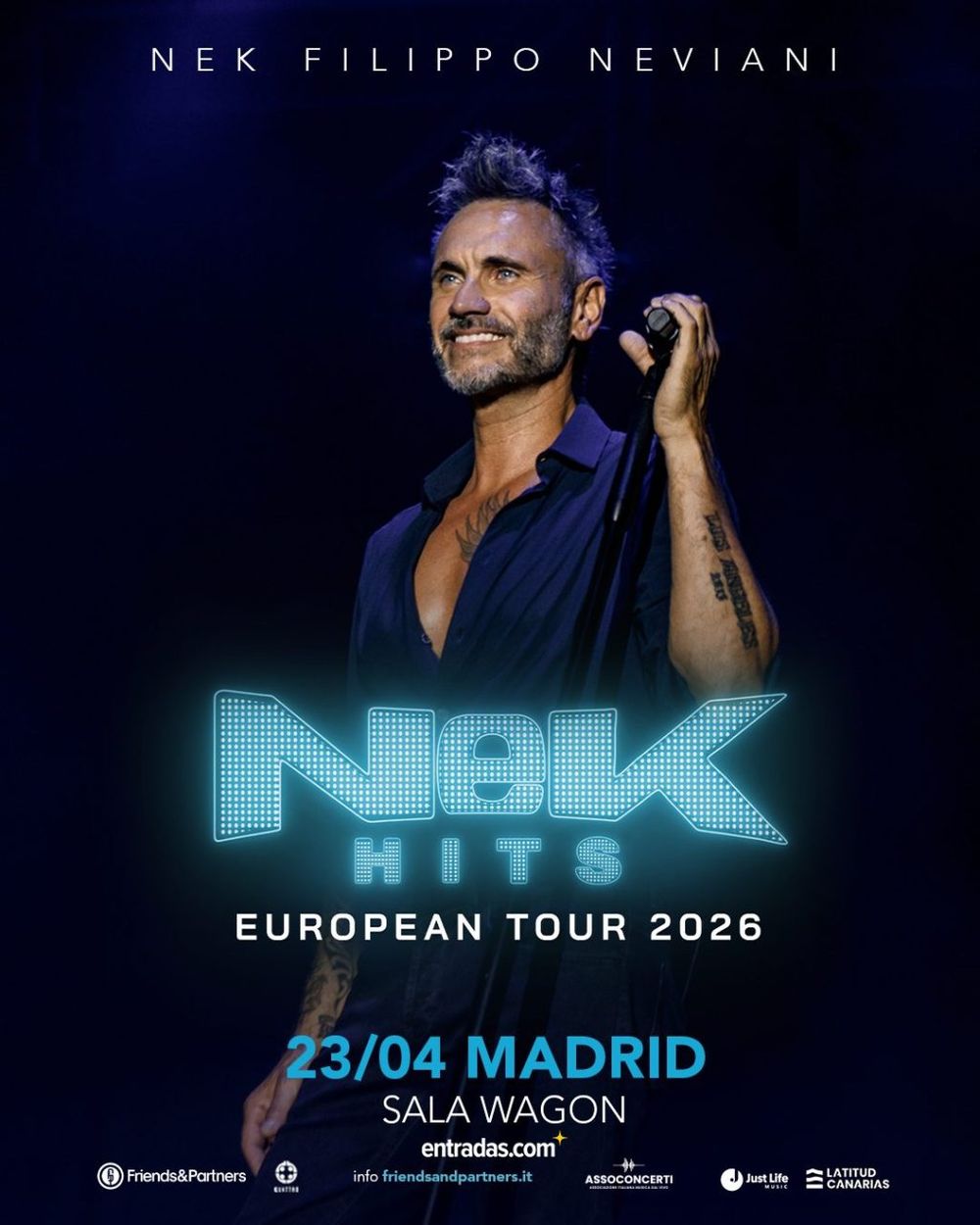 Concierto de Nek en Sala Wagon (Madrid) · 23 de abril, 2026