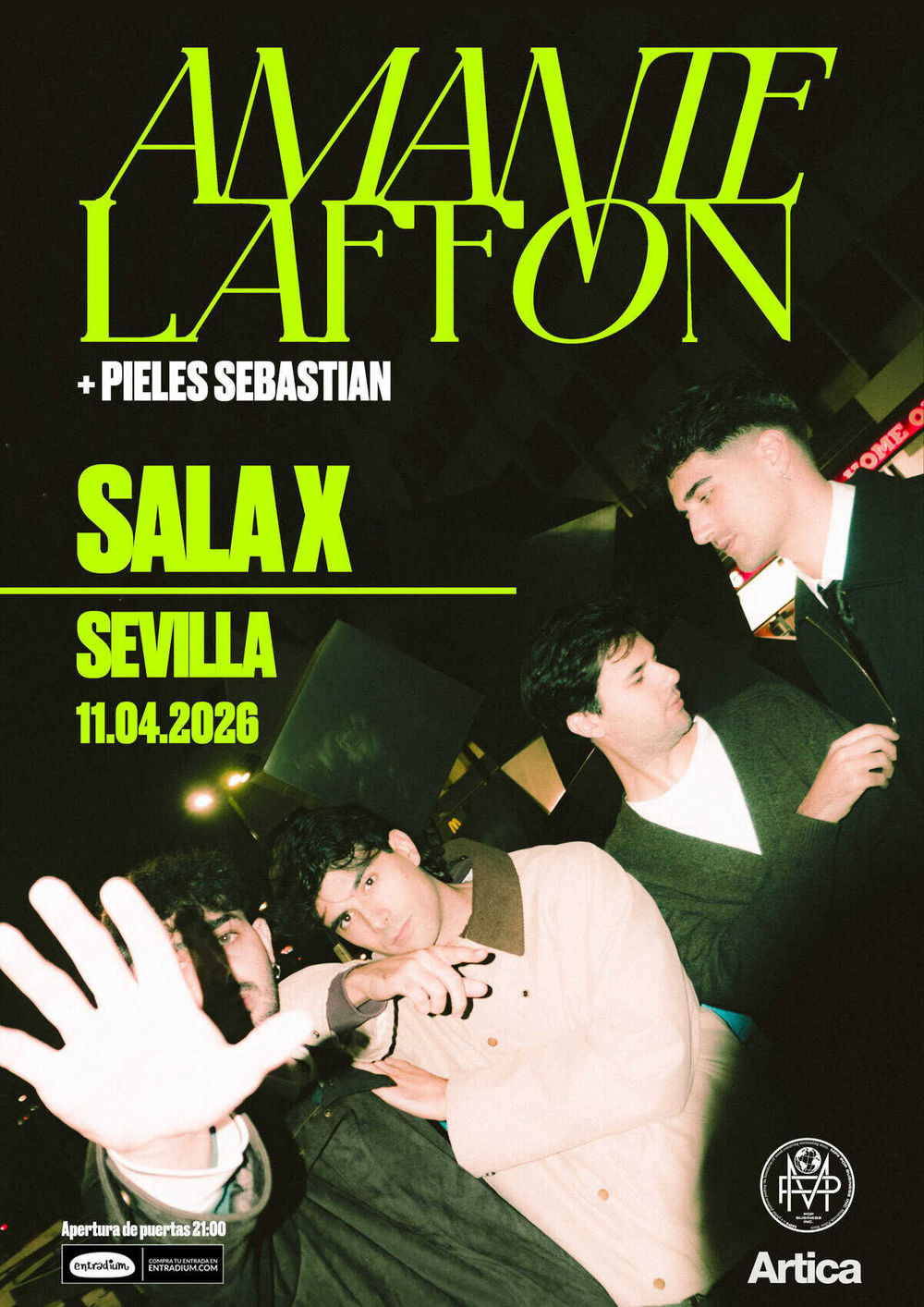Concierto de Amante Laffón en Sala X (Sevilla) · 11 de abril, 2026