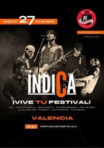 Diciembre-27 / Sala 16 Toneladas / Indica / Valencia 2025