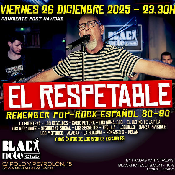 Diciembre-26 / Black Note Club / El Respetable