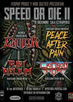 Diciembre-12 / Sala Estraperlo / Speed or Die II: Exodia, Peace after Pain, Crimson Storm / Badalona 2025