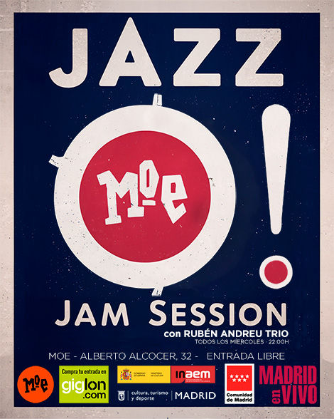 Diciembre-3 / Moe Club / Rubén Andreu Trío: Jazz Jam Session / Madrid 2025
