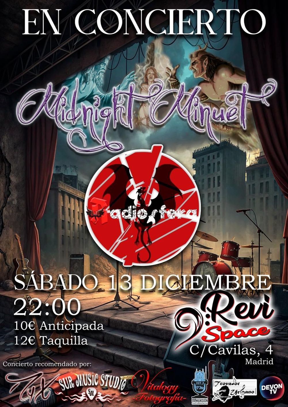 Diciembre-13 / Sala Revi Live / Midnight Minuet + Radiosfera
