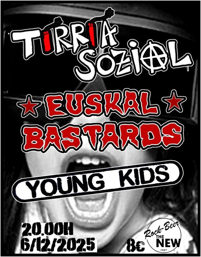 Diciembre-6 / Rock Beer the New / Tirria Social + Euskal Bastars + Young Kids / Santander 2025