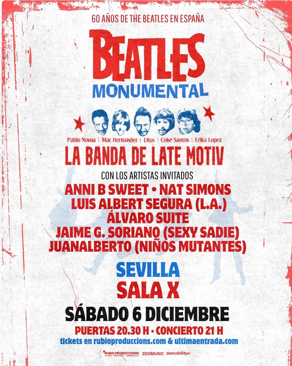 Diciembre-6 / Sala La 2 / La Banda de Late Motiv (Beatles Monumental) / Sevilla 2025