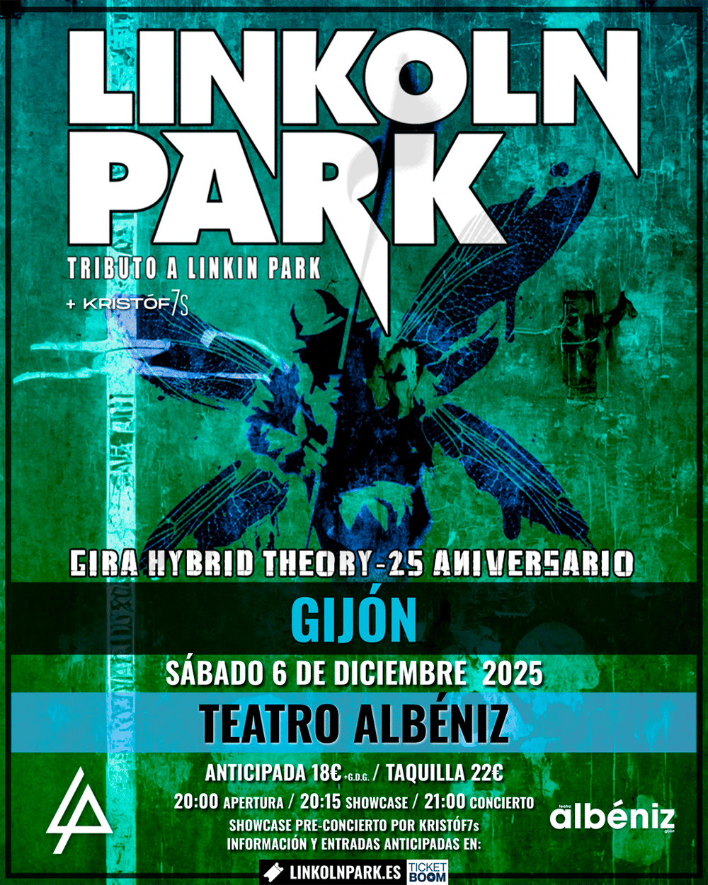 Diciembre-6 / Teatro Albeniz / Linkoln Park (Tributo Linkin Park)