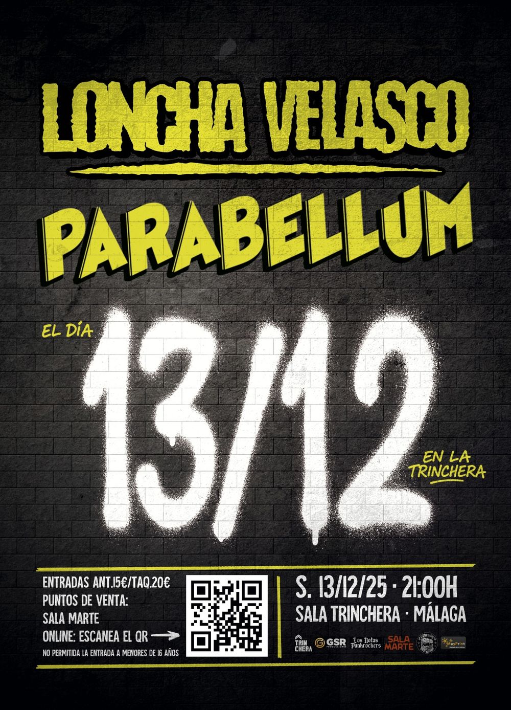 Diciembre-13 / Sala Trinchera / Loncha Velasco + Parabellum / Málaga 2025