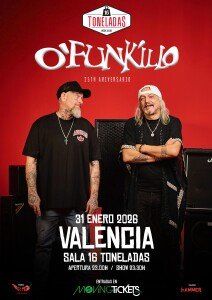 Enero-31 / Sala 16 Toneladas / O’Funkillo / Valencia 2026