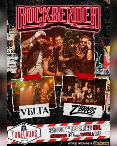 Enero-17 / Sala 16 Toneladas / Rockbender + Velta + Z’brass / Valencia 2026