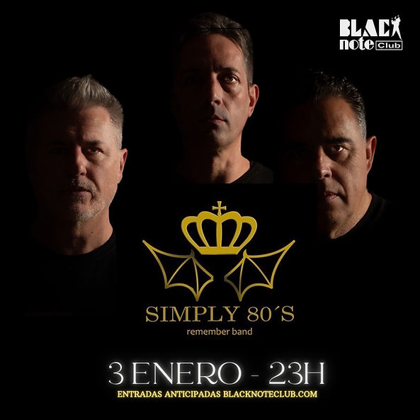 Enero-3 / Black Note Club / Simply 80’s / Valencia 2026