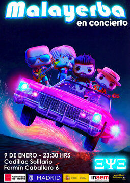 Enero-9 / Cadillac Solitario / Malayerba Experience (Tributo Pop-Rock) / Madrid 2026