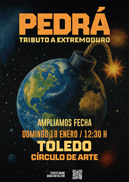 Enero-18 / Círculo de Arte / Pedrá (Tributo Extremoduro) / Toledo 2026