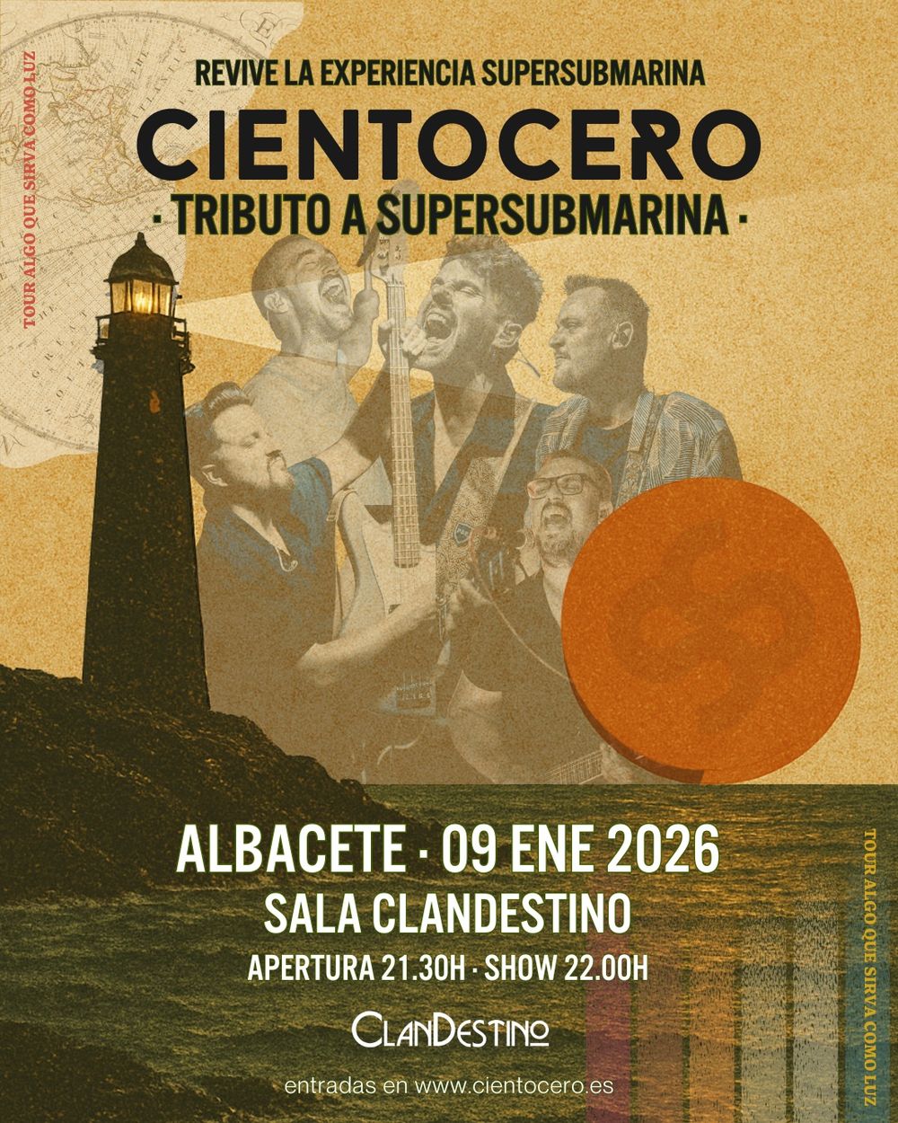 Enero-9 / Sala ClanDestino / Cientocero (Tributo Supersubmarina) / Albacete 2026