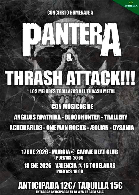 Enero-17 / Garaje Beat Club / Homenaje Pantera & Thrash Attack!!! / Murcia 2026