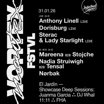 Enero-31 / Industrial Copera / Vortex Fstvl: Anthony Linell, Dorisburg, Sterac & Lady Starlight… / La Zubia, Granada 2026