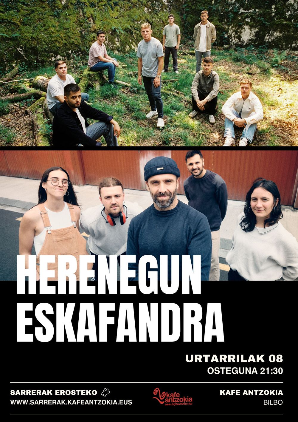 Enero-8 / Kafé Antzokia / Herenegun + Eskafandra / Bilbao 2026