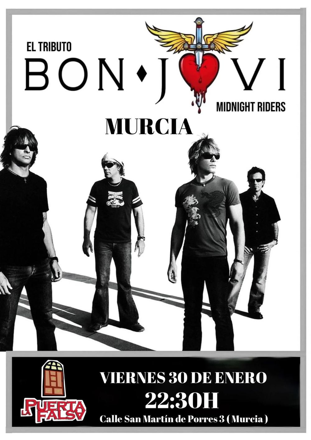 Enero-30 / La Puerta Falsa / Midnight Riders (Tributo Bon Jovi) / Murcia 2026