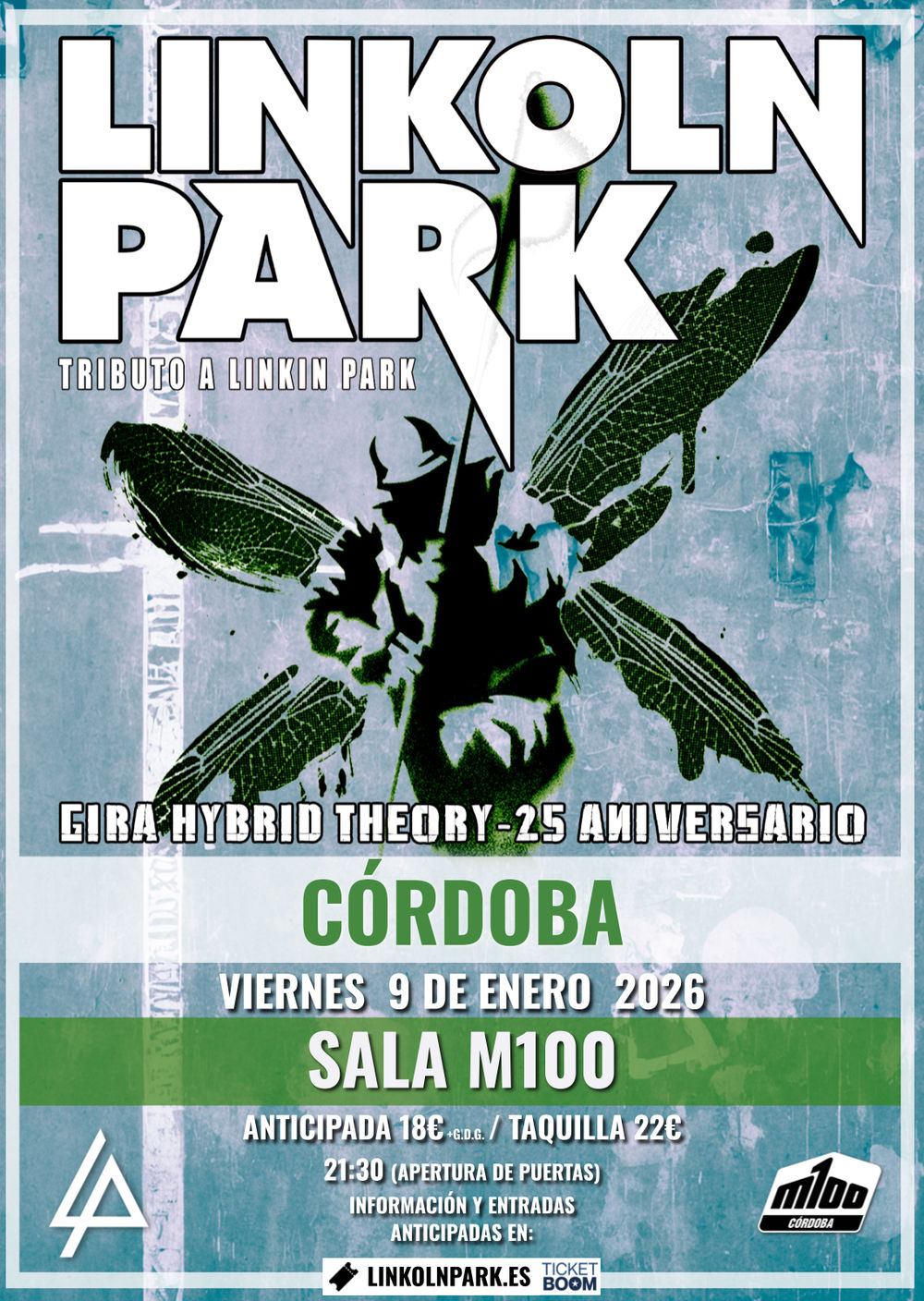 Enero-9 / Sala M100 / Linkoln Park (Tributo Linkin Park) / Córdoba 2026