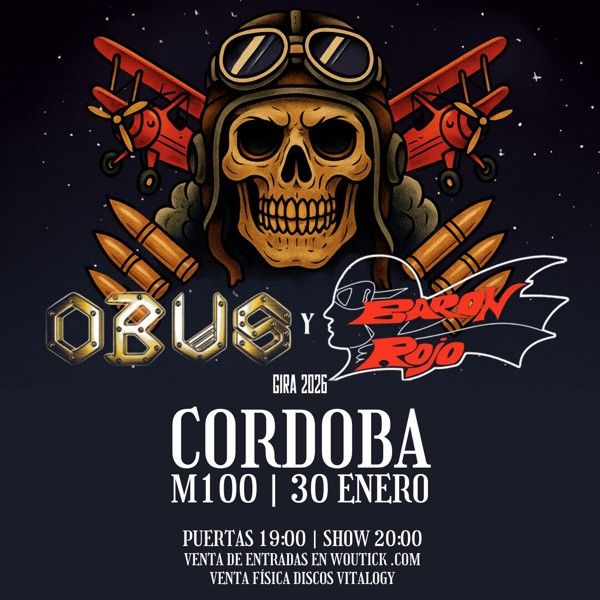 Enero-30 / Sala M100 / Barón Rojo + Obús / Córdoba 2026