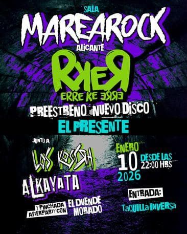 Enero-10 / Sala Marearock / Rker + Los Kostra + Alkayata / Alicante 20256