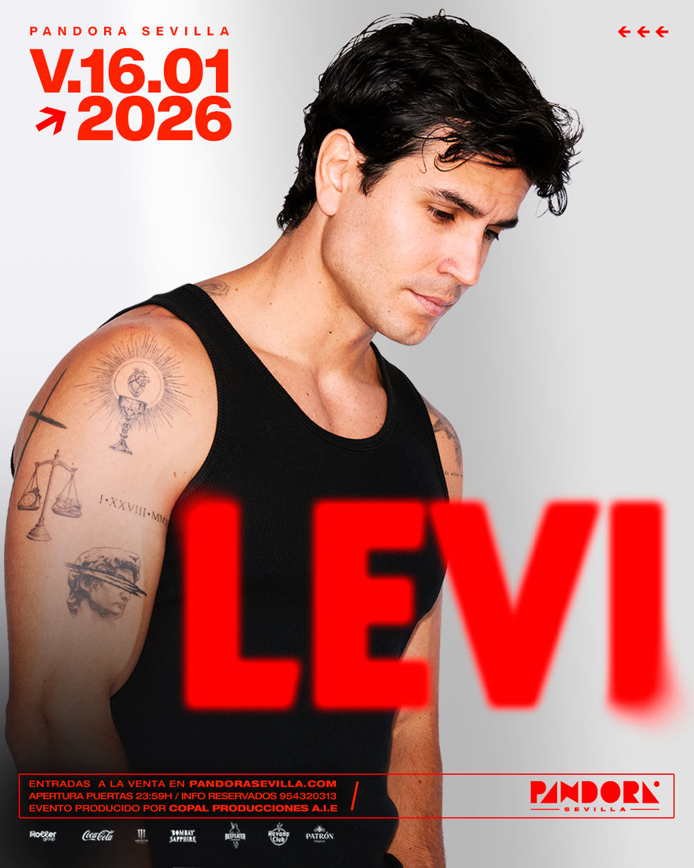 Enero-16 / Sala Pandora / Levi / Sevilla 2026