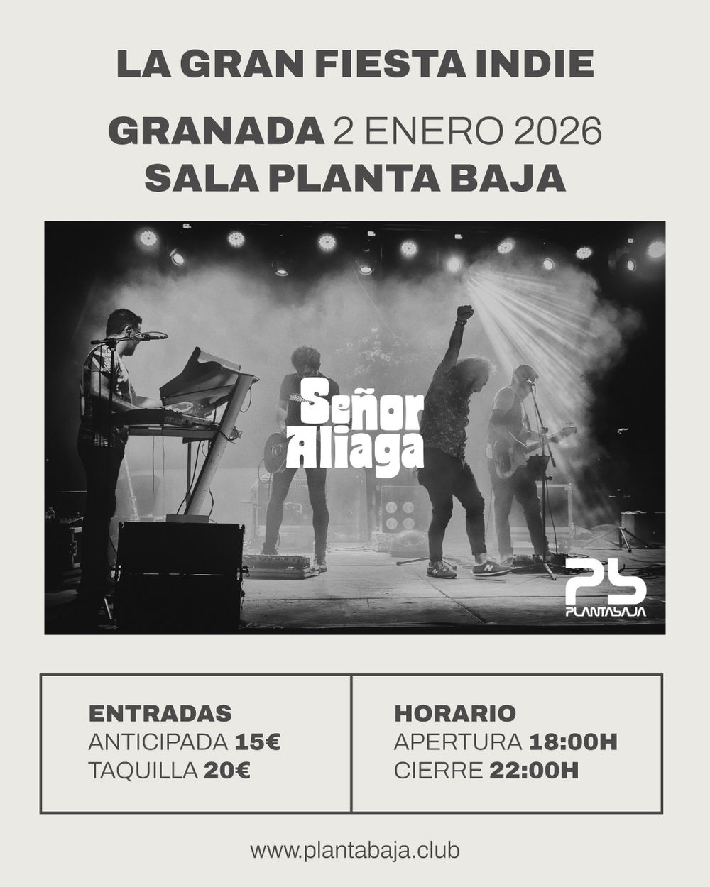 Enero-2 / Planta Baja Club / La Gran Fiesta del Indie / Granada 2026