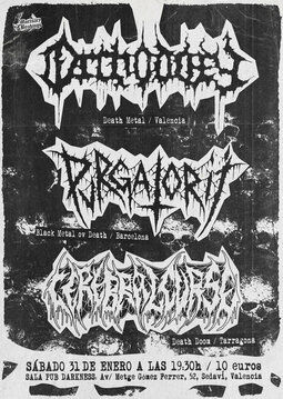 Enero-31 / Pub Darkness / Orthodoxy + Pvrgatorii + Cerebral Curse / Sedaví, Valencia 2026