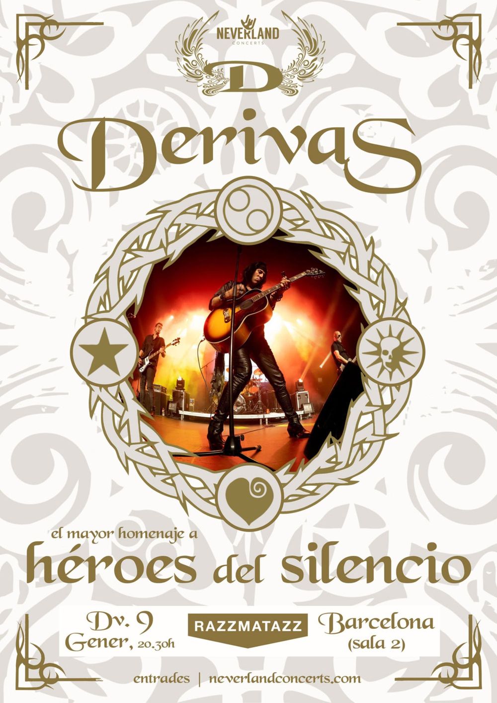 Enero-9 / Razzmatazz / Derivas (Tributo Héroes del Silencio) / Barcelona 2026