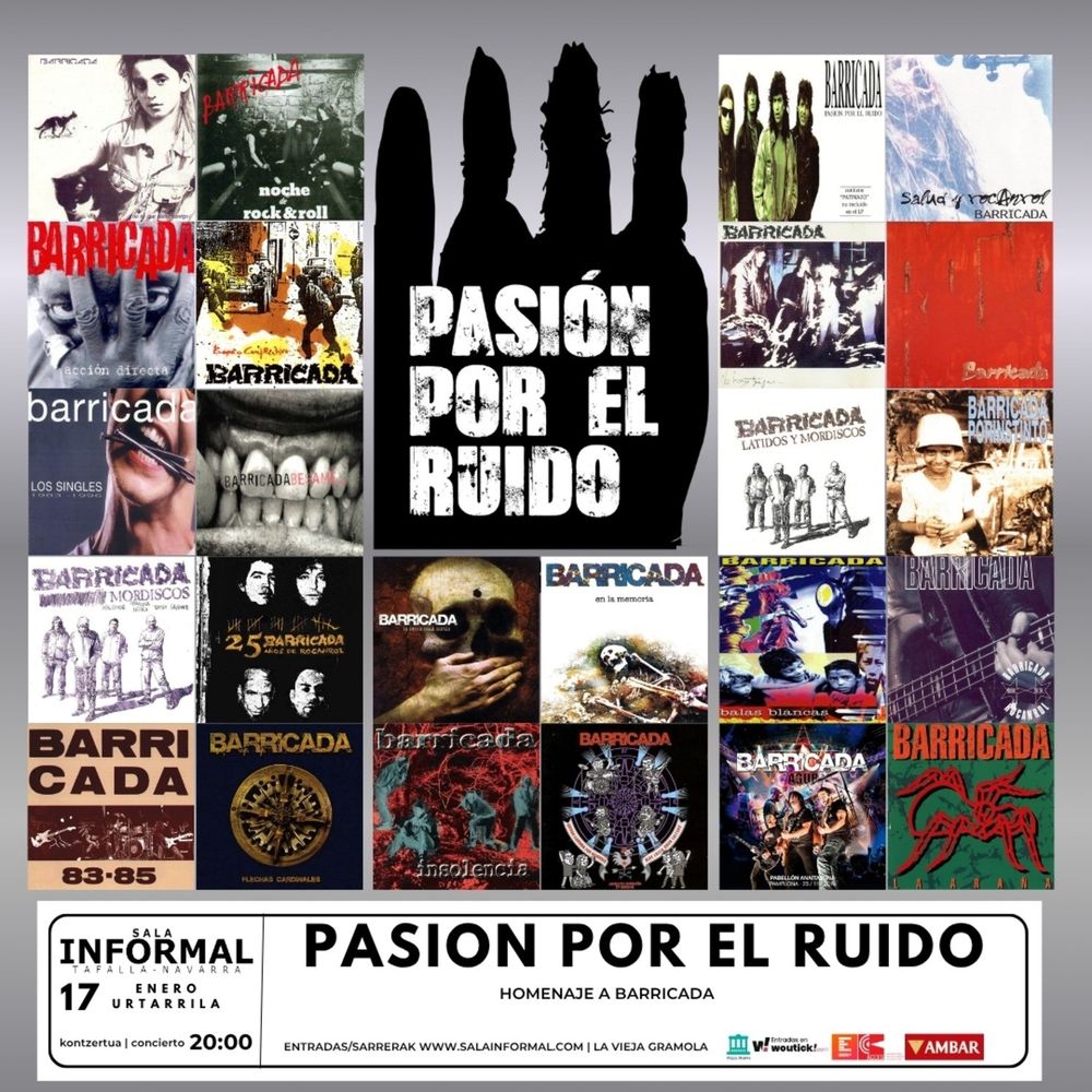 Enero-17 / Sala Informal / Pasión por el Ruido (Tributo Barricada) / Tafalla 2026
