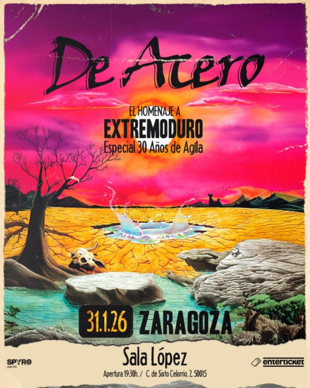 Enero-31 / Sala López / De Acero (Tributo Extremoduro) / Zaragoza 2026