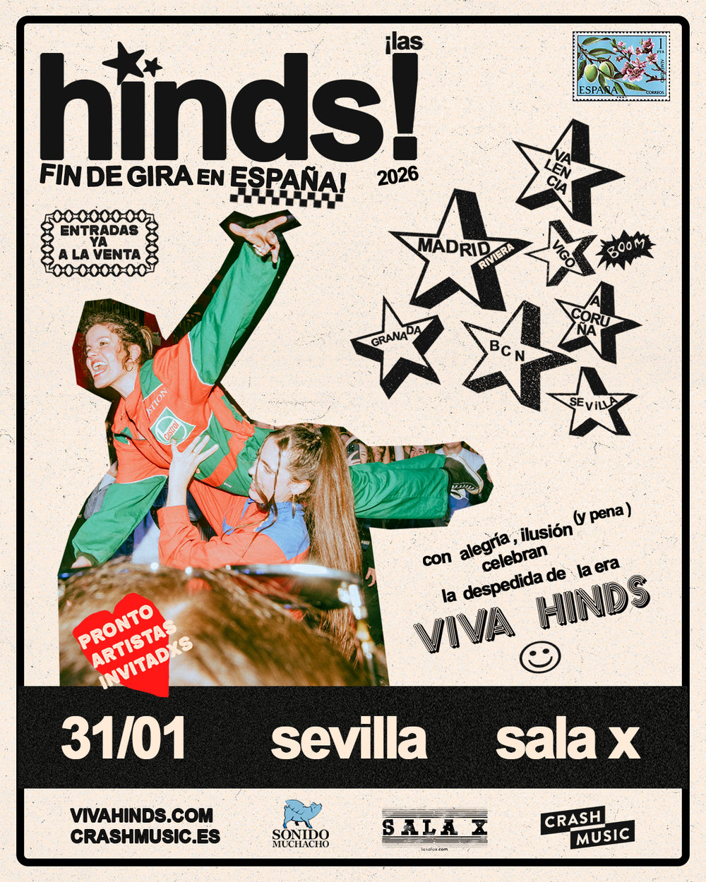 Enero-31 / Sala X / Hinds / Sevilla 2026