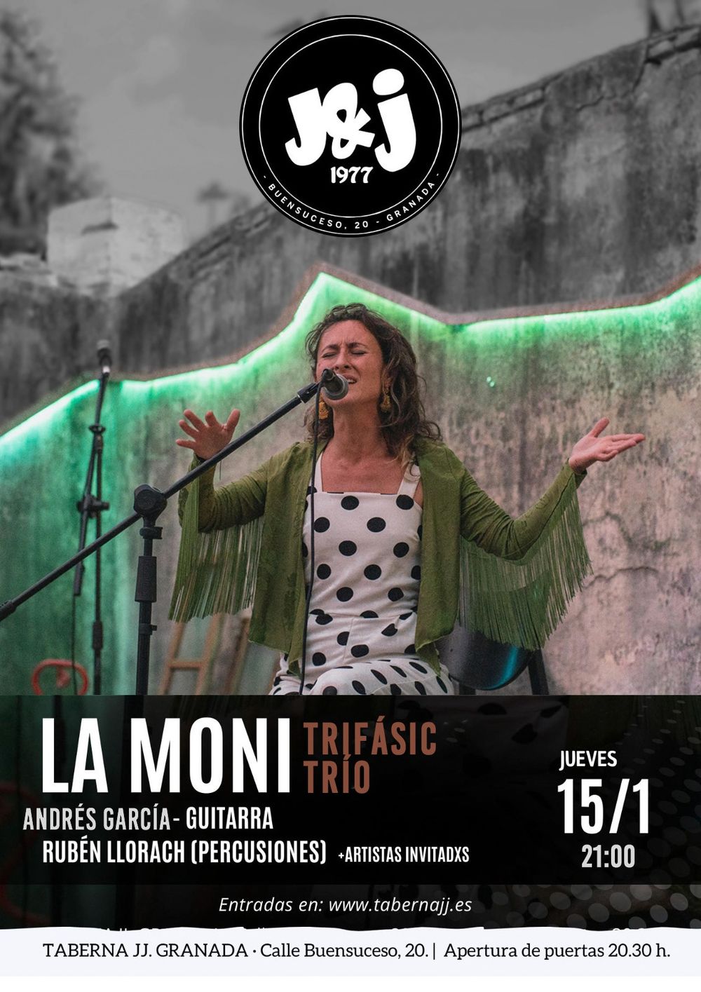 Enero-15 / Taberna J & J / La Moni Trifásic Trío / Granada 2026