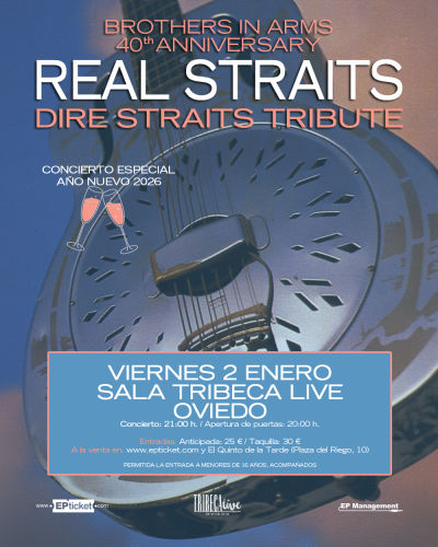 Enero-2 / Sala Tribeca Live / Real Straits (Tributo Dire Straits) / Oviedo 2026