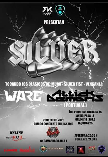 Enero-31 / Urban Rock Concept / Silver + Warg + Attick Demons / Vitoria-Gasteiz 2026