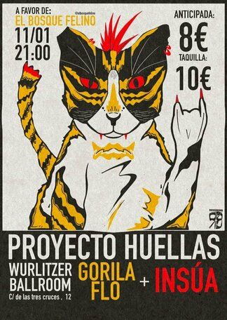 Enero-11 / Wurlitzer Ballroom / Proyecto Huellas: Gorila Flo + Insúa / Madrid 2026
