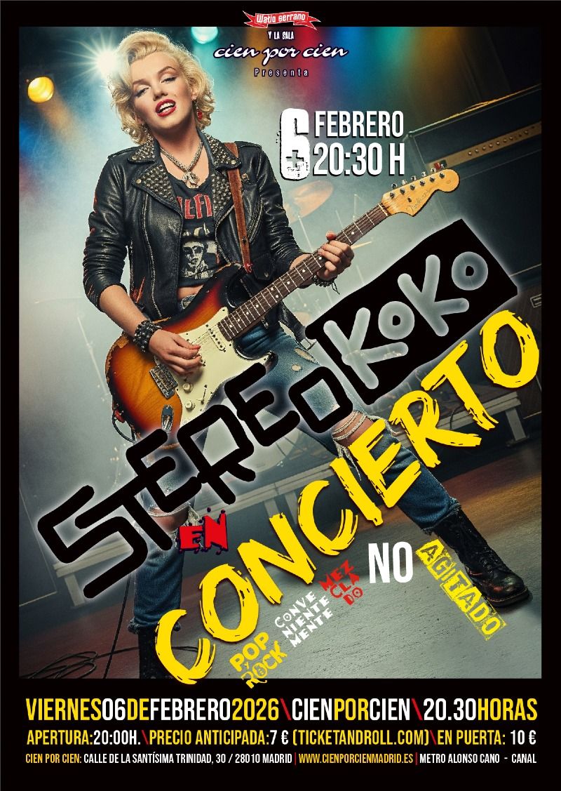 Febrero-6 / Cien por Cien / Stereokoko / Madrid 2026