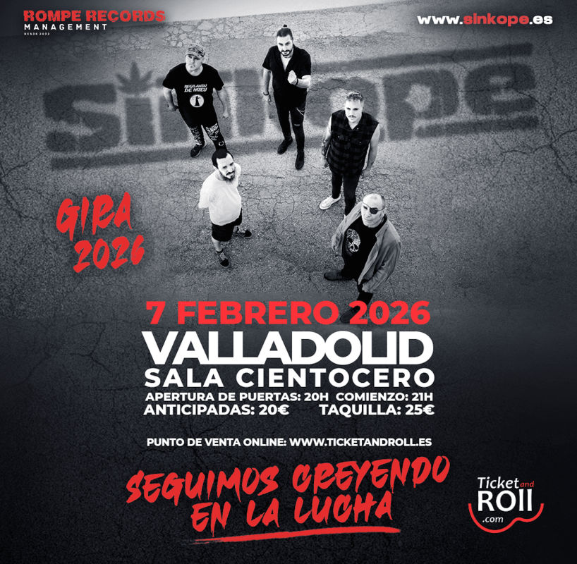 Febrero-7 / Sala Cientocero / Sinkope / Valladolid 2026