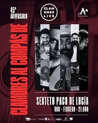 Febrero-8 · Concierto de Sexteto Paco de Lucía en Sala Clamores (Madrid 2026)