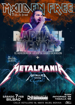 Febrero-7 / D8 Sorkuntza Faktoria / Maiden Free (Tributo Iron Maiden) / Bilbao 2026