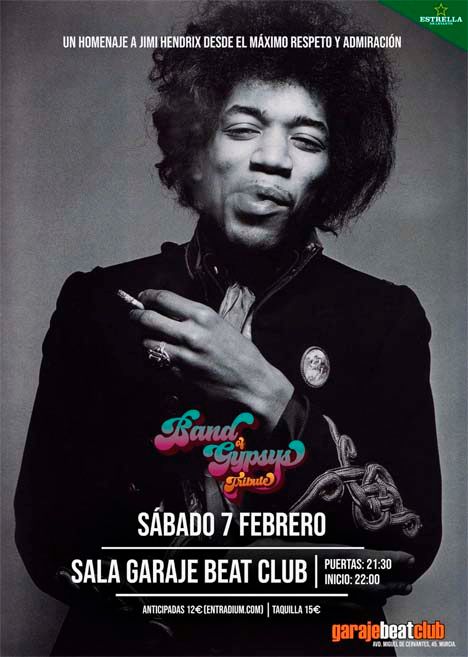 Febrero-7 / Garaje Beat Club / Band of Gypsys (Tributo Jimi Hendrix) / Murcia 2026
