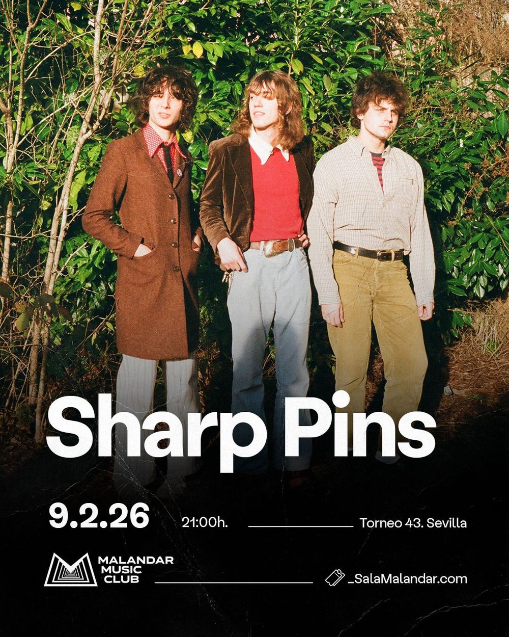 Febrero-9 / Sala Malandar / Sharp Pins / Sevilla 2026