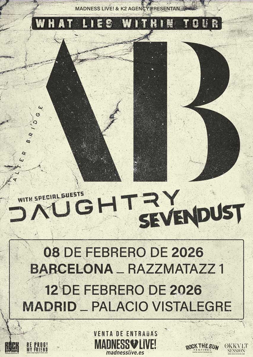 Febrero-8 / Razzmatazz / Alter Bridge + Daughtry + Sevendust / Barcelona  2026